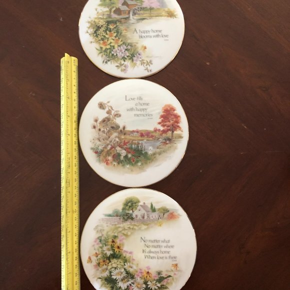 Three Pastoral Scene, by Robert LAESSIG Hand-painted Plaque/Hanging with Clips - Picture 4 of 6